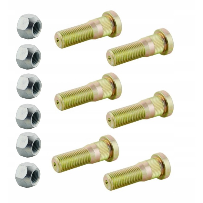 A set of wheel studs and nuts for Toyota 2500kg rear wheels