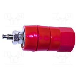 1 pcs x MUELLER ELECTRIC - BU-00282-2 - Laboratory clamp, red, 15A, on panel,screw, brass, polyamide, 41mm