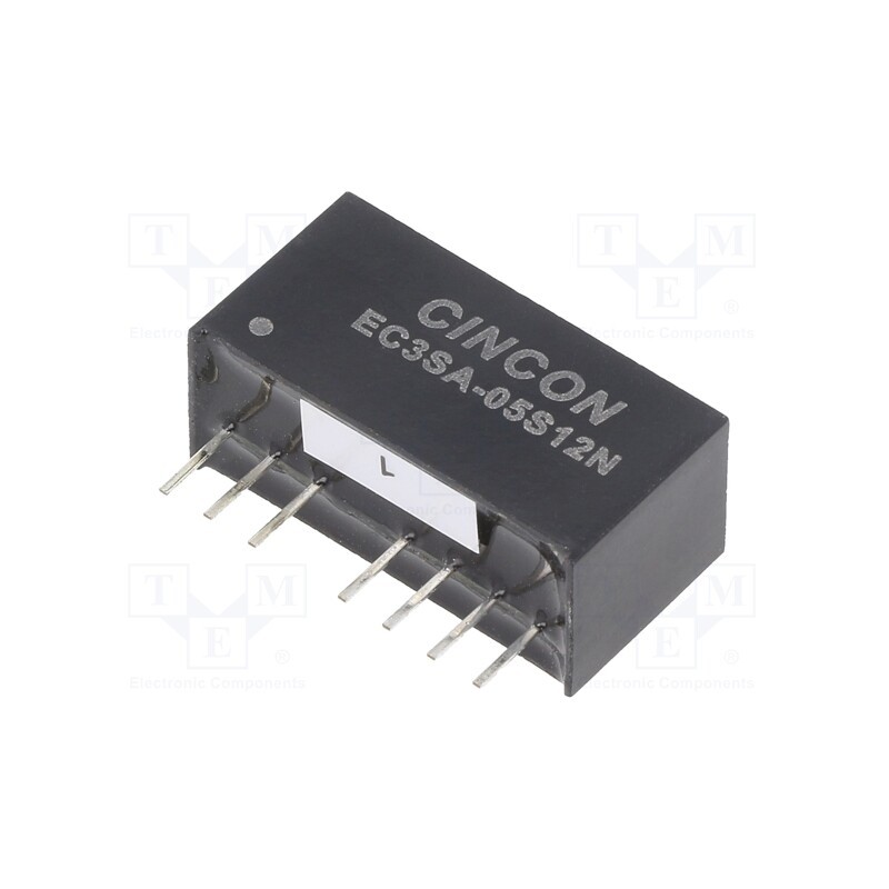 1 pcs x CINCON - EC3SA-05S12N - Converter: DC/DC, 3W, Uin: 4.5÷9V, Uout: 12VDC, Iout: 0÷250mA, SIP8