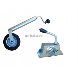 Support wheel, trailer maneuvering wheel, 150 kg, clamp set