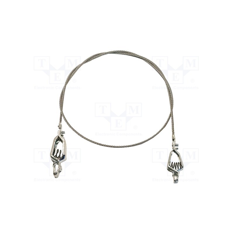 1 pcs x MUELLER ELECTRIC - AI-000476 - Ground/earth cable, both sides,aligator clip, Len: 0.71m