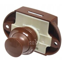 Brown push lock furniture lock