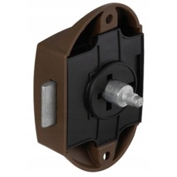 Brown push lock furniture lock