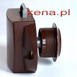 Brown push lock furniture lock