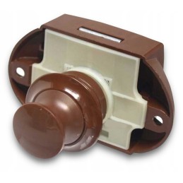 Brown push lock furniture lock