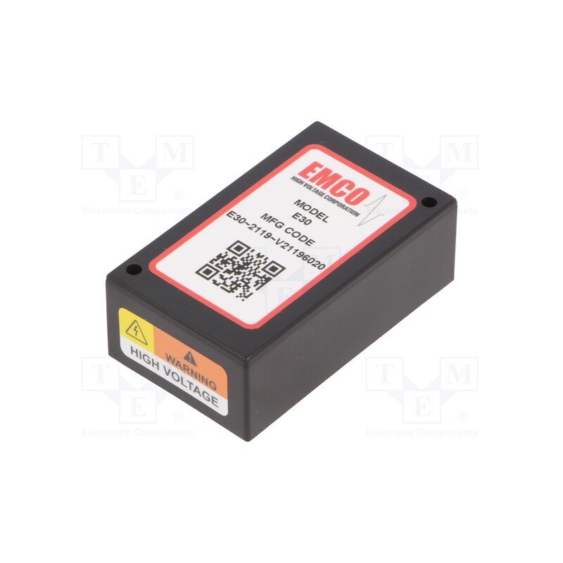 1 pcs x XP POWER - E30 - Converter: DC/DC, 3W, Uin: 0÷15V, Uout: 0÷3kVDC, Iout: 1mA, 100kHz