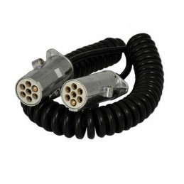 Spiral electric cable with 24v type S plugs