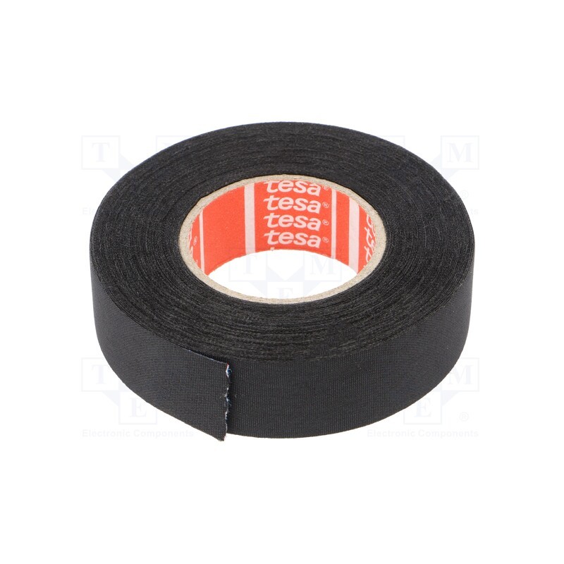 1 pcs x TESA - 51026-00028-00 - Tape: textile, W: 19mm, L: 15m, Thk: 260um, Automotive, rubber, black