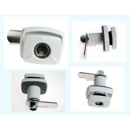 White hsc hatch lock for storage compartment doors