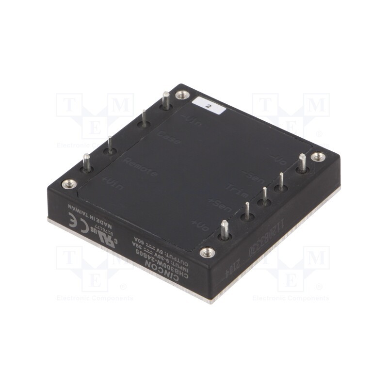 1 pcs x CINCON - CHB300W-24S05 - Converter: DC/DC, 300W, Uin: 9÷36V, Uout: 5VDC, Iout: 60A, 220kHz