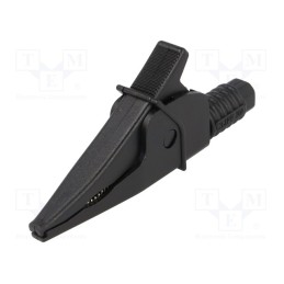 1 pcs x CLIFF - FCR79900B - Crocodile clip, 20A, black, max.39mm, 1kV, Connection: 4mm socket