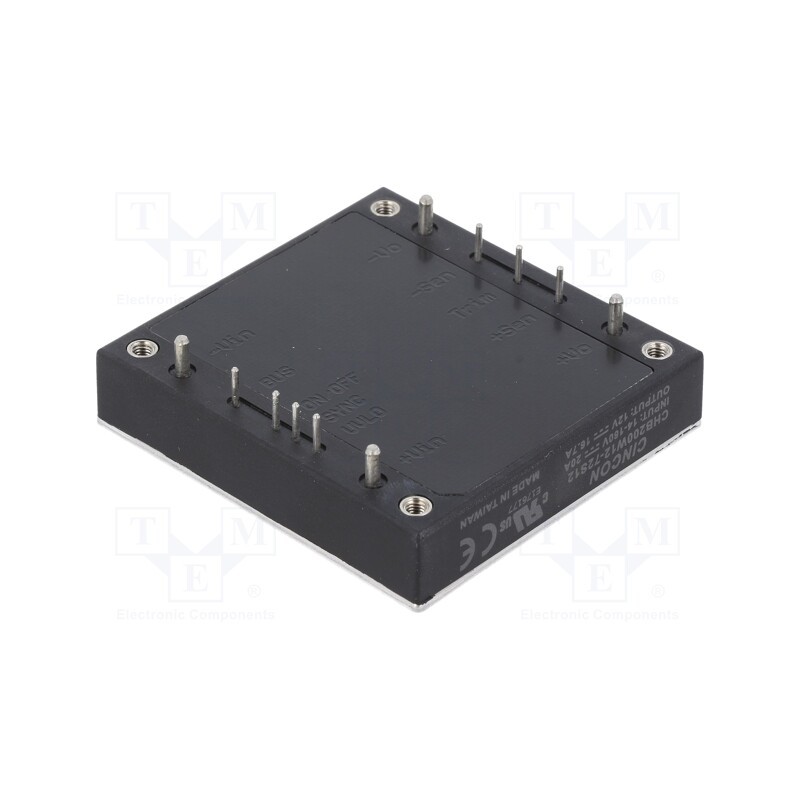 1 pcs x CINCON - CHB200W12-72S12 - Converter: DC/DC, 200W, Uin: 14÷160V, Uout: 12VDC, Iout: 16.7A, 480Hz