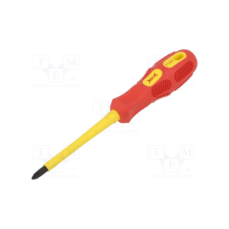1 pcs x BM GROUP - BM1122 - Screwdriver, insulated, Phillips, PH2, Blade length: 100mm