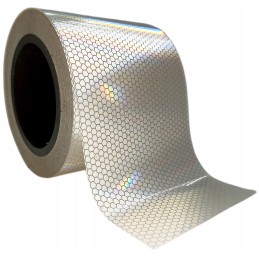 Reflective tape, self-adhesive sticker, white, 10 cm