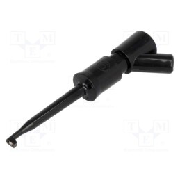 1 pcs x HIRSCHMANN T&M - KLEPS 2 BU SW - Clip-on probe, hook type, 6A, 60VDC, black, Grip capac: max.2mm