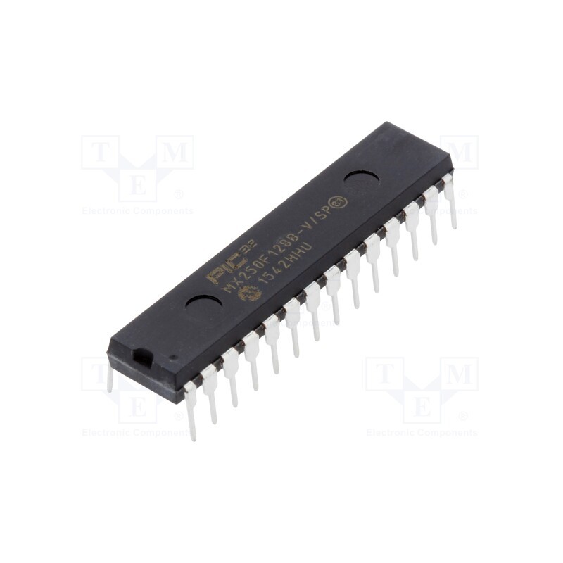 1 pcs x MICROCHIP TECHNOLOGY - PIC32MX250F128B-V/SP - IC: PIC microcontroller, 128kB, 2.3÷3.6VDC, THT, DIP28, PIC32, 8MHz
