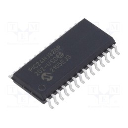 1 pcs x MICROCHIP TECHNOLOGY - PIC24HJ32GP202-I/SO - IC: PIC microcontroller, 32kB, SMD, SO28, PIC24, 2kBSRAM