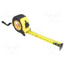 1 pcs x MEDID - 9256 - Measuring tape, L: 6m, Width: 25mm, Enclos.mat: ABS,rubber, measure