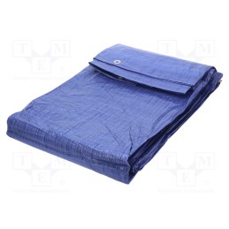 1 pcs x AGRO-LAND - 07-01-0305 - Tarpaulin, L: 5m, Width: 3m, polyetylene, blue, with metal rings