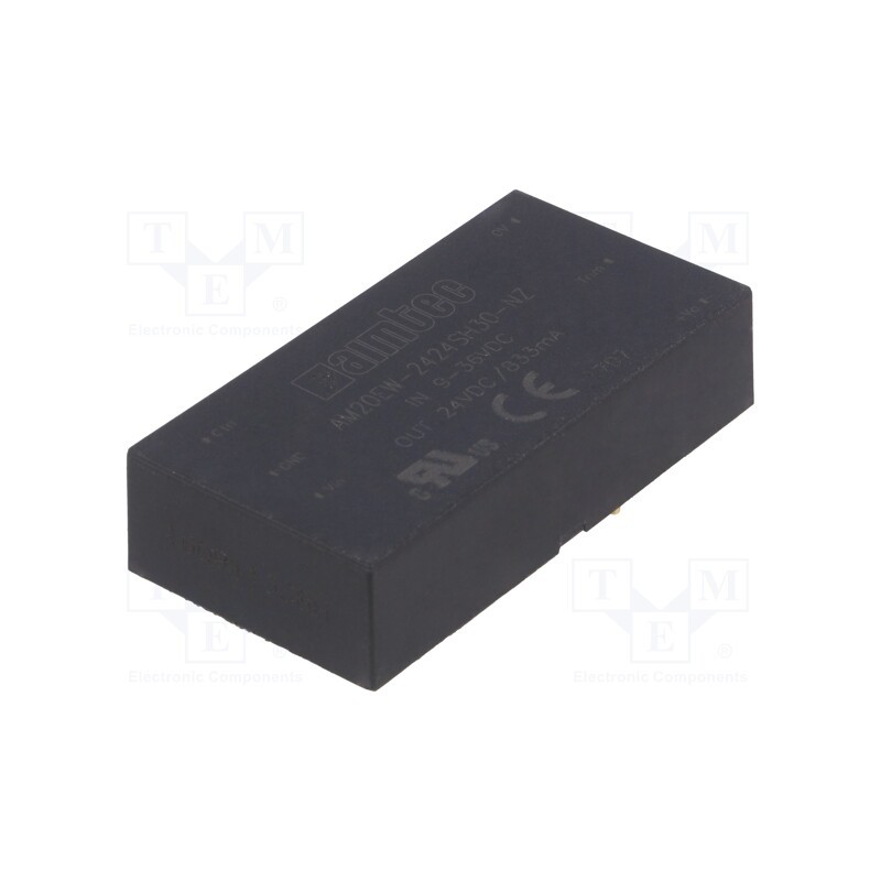 1 pcs x AIMTEC - AM20EW-2424SH30-NZ - Converter: DC/DC, 20W, Uin: 9÷36V, Uout: 24VDC, Iout: 834mA, 2'x1'
