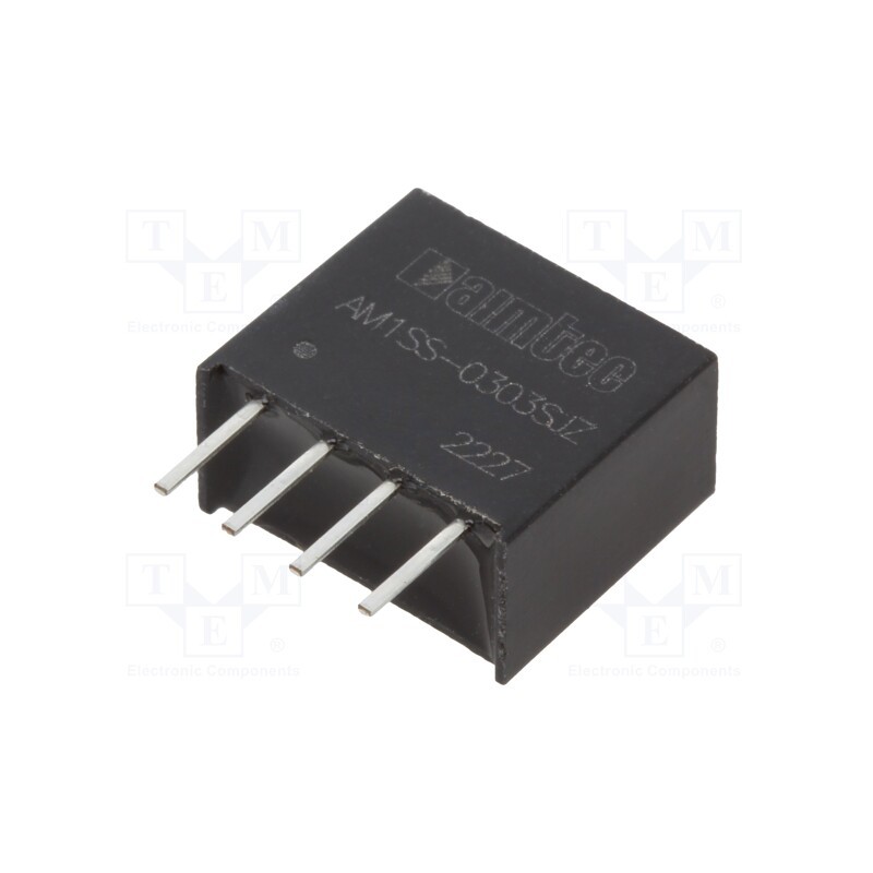 1 pcs x AIMTEC - AM1SS-0303SJZ - Converter: DC/DC, 1W, Uin: 2.97÷3.63V, Uout: 3.3VDC, Iout: 303mA