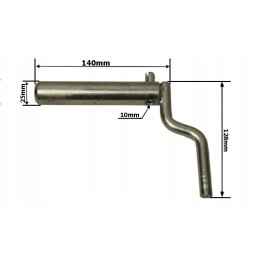 Tipping pin of agricultural trailer tipping pin, diameter 25mm, 8 12t pronar