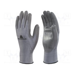 1 set x DELTA PLUS - VECUT32GR11 - Protective gloves, Size: 11, grey, DELTAnocut®,polyurethane