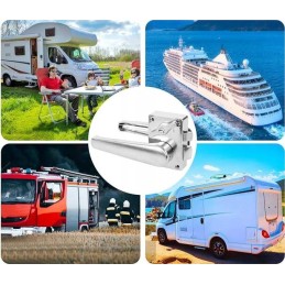 Lock with handle for toilet door, camper, caravan, plastic txrv