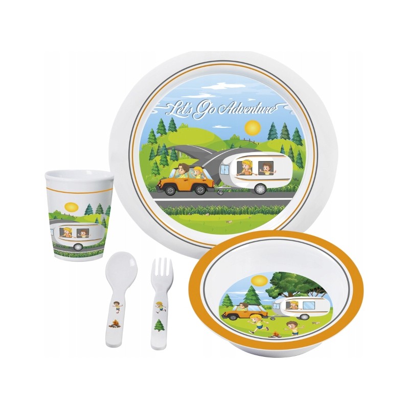 Brunner melamine dinner set for children, 5 pcs
