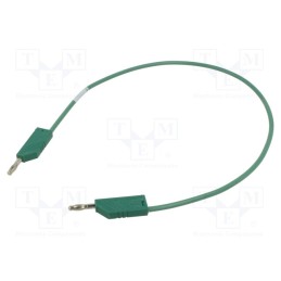 1 pcs x HIRSCHMANN T&M - MLN SIL 50/1 GN - Test lead, 60VDC, 16A, with 4mm axial socket, Len: 0.5m, green