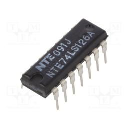 1 pcs x NTE Electronics - NTE74LS126A - IC: digital, bus buffer, Ch: 4, TTL, THT, DIP14, OUT: 3-state