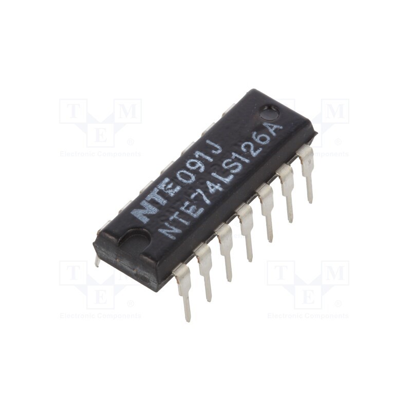 1 pcs x NTE Electronics - NTE74LS126A - IC: digital, bus buffer, Ch: 4, TTL, THT, DIP14, OUT: 3-state
