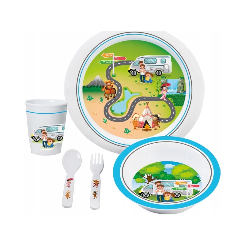 Brunner melamine dinner set for children, 5 pcs