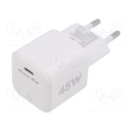 1 pcs x Goobay - 65332 - Power supply: switched-mode, plug, 5VDC,, 45W, Plug: EU, Out: USB C