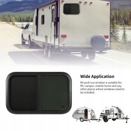Sliding window rv l800 h450mm tempered glass resistant to hl