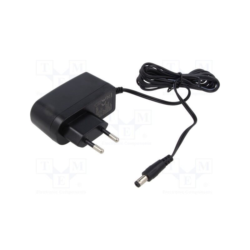 1 pcs x Goobay - 64973 - Power supply: switched-mode, plug, 12VDC, 7.2W, Plug: EU, 83.6%