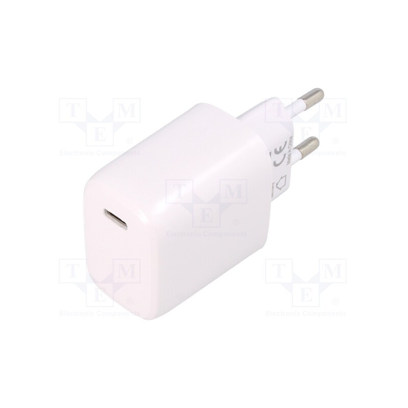 1 pcs x Goobay - 53865 - Power supply: switched-mode, plug, 5VDC,, 20W, Plug: EU, Out: USB C