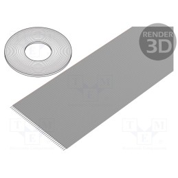 1 rol x 3M - 3801/40 (100FT) - Wire: ribbon, 1.27mm, stranded, Cu, unshielded, PVC, grey, 30.5m