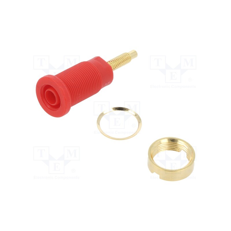 1 pcs x CLIFF - FCR7358GB - Socket, 4mm banana, 32A, 1000VDC, 24.5mm, black, gold-plated