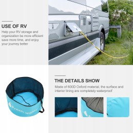 A bag for storing a variety of metal rv water hose fittings