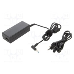 1 pcs x QOLTEC - 51555 - Power supply: switched-mode, 19.5VDC, 3.33A, 65W, for notebooks
