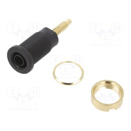 1 pcs x CLIFF - FCR7358GR - Socket, 4mm banana, 32A, 1000VDC, 24.5mm, red, gold-plated