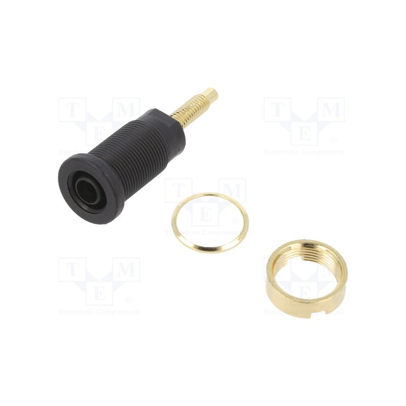1 pcs x CLIFF - FCR7358GR - Socket, 4mm banana, 32A, 1000VDC, 24.5mm, red, gold-plated