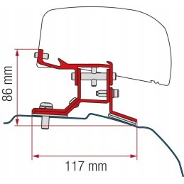Adapter for awning f40van ford custom fiamma
