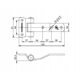 Zwn hinge 02 106a for steelpress trailer sides