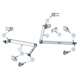 Front mounting of the arm end of the Thule awning, model 4900, 6200, 4200