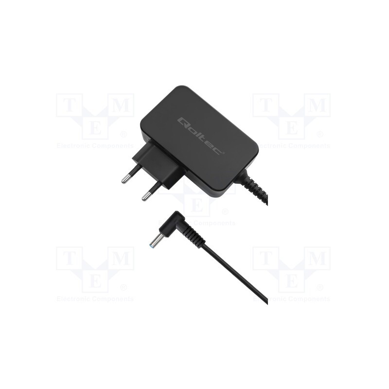 1 pcs x QOLTEC - 51033 - Power supply: switched-mode, 19.5VDC, 2.31A, 45W, for notebooks