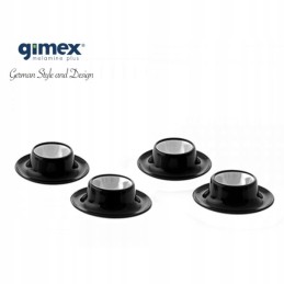 Gimex egg stands, 4 pcs, black and white