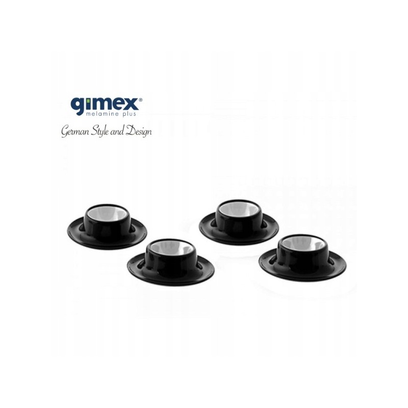 Gimex egg stands, 4 pcs, black and white