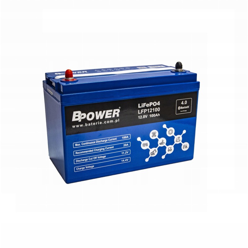 Bpower lifepo4 battery 100ah 12 8v camper